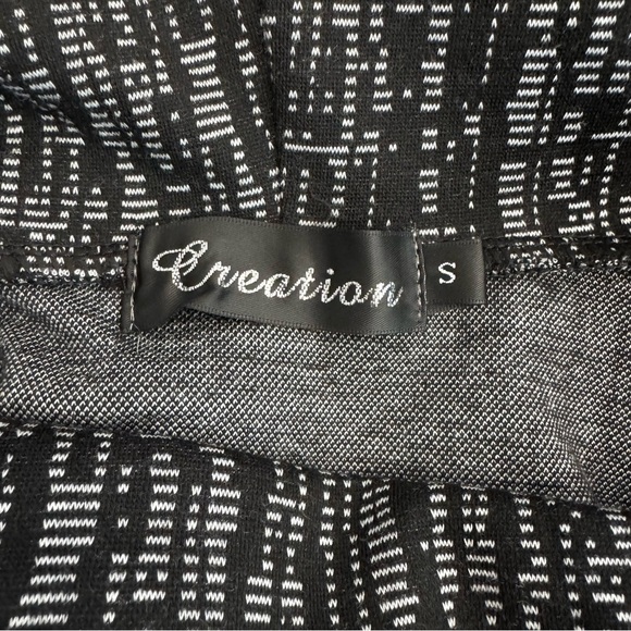 NWT Jill Alexander Creation Retro Style Cowl Neck Black Patterned Tunic Sz S - Picture 6 of 9